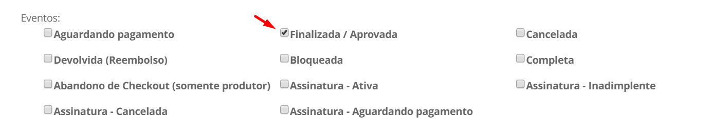 Configuração de eventos de Postback na Monetizze