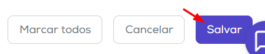 Botão salvar configurações de webhook