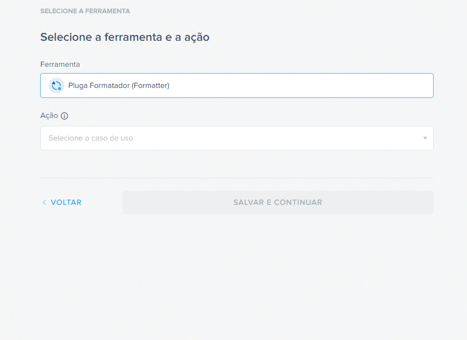 Interface do Formatador da Pluga mostrando como converter valores numéricos entre formatos diferentes