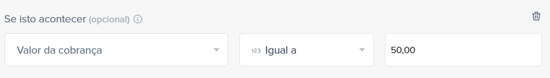 Exemplo de filtro numérico com critério igual a