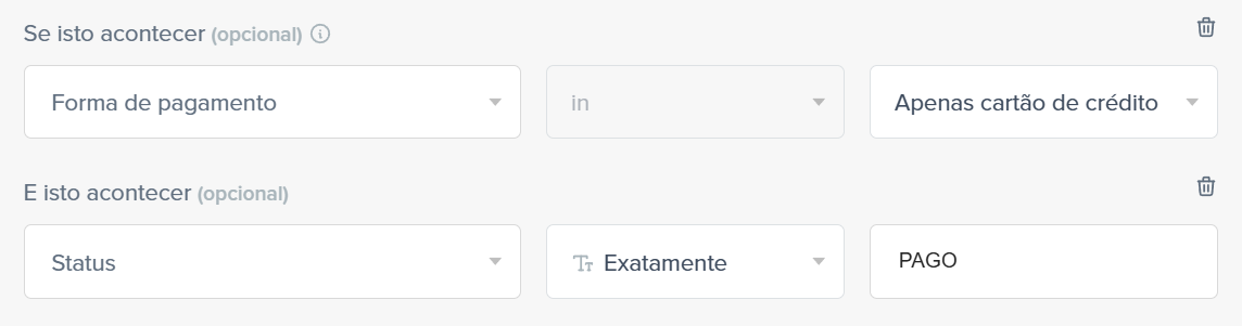 Exemplo de filtro condicional usando operador E