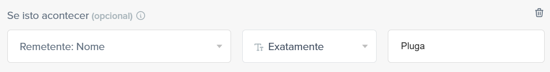 Exemplo de filtro condicional com critério exatamente
